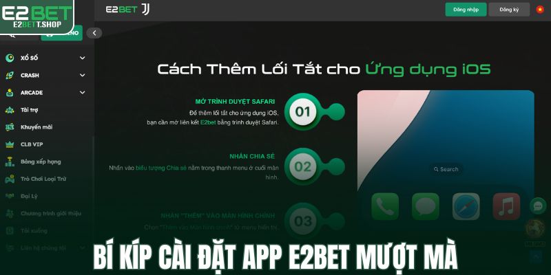 Bí kíp cài đặt app E2BET mượt mà