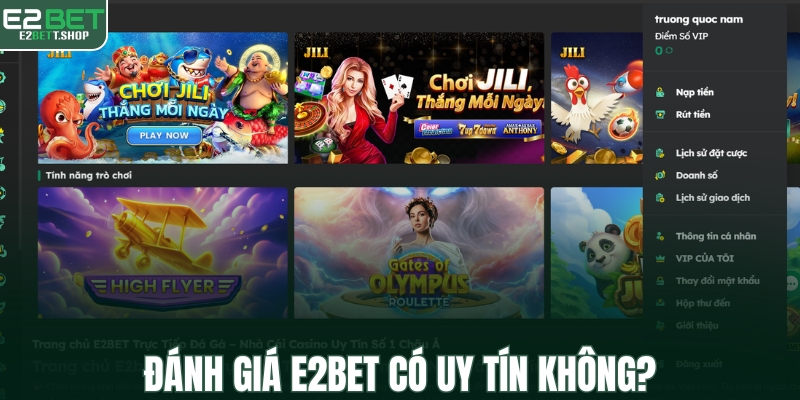 Đánh giá toàn diện E2BET có uy tín không?